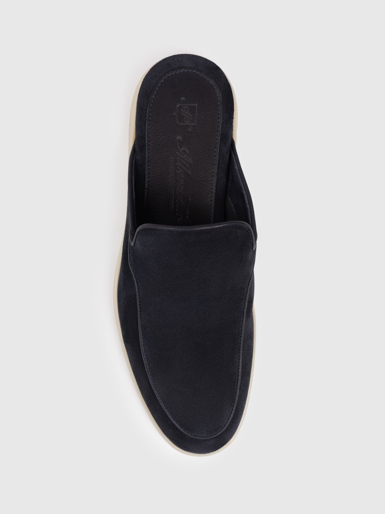 Navy Suede Towne Mule