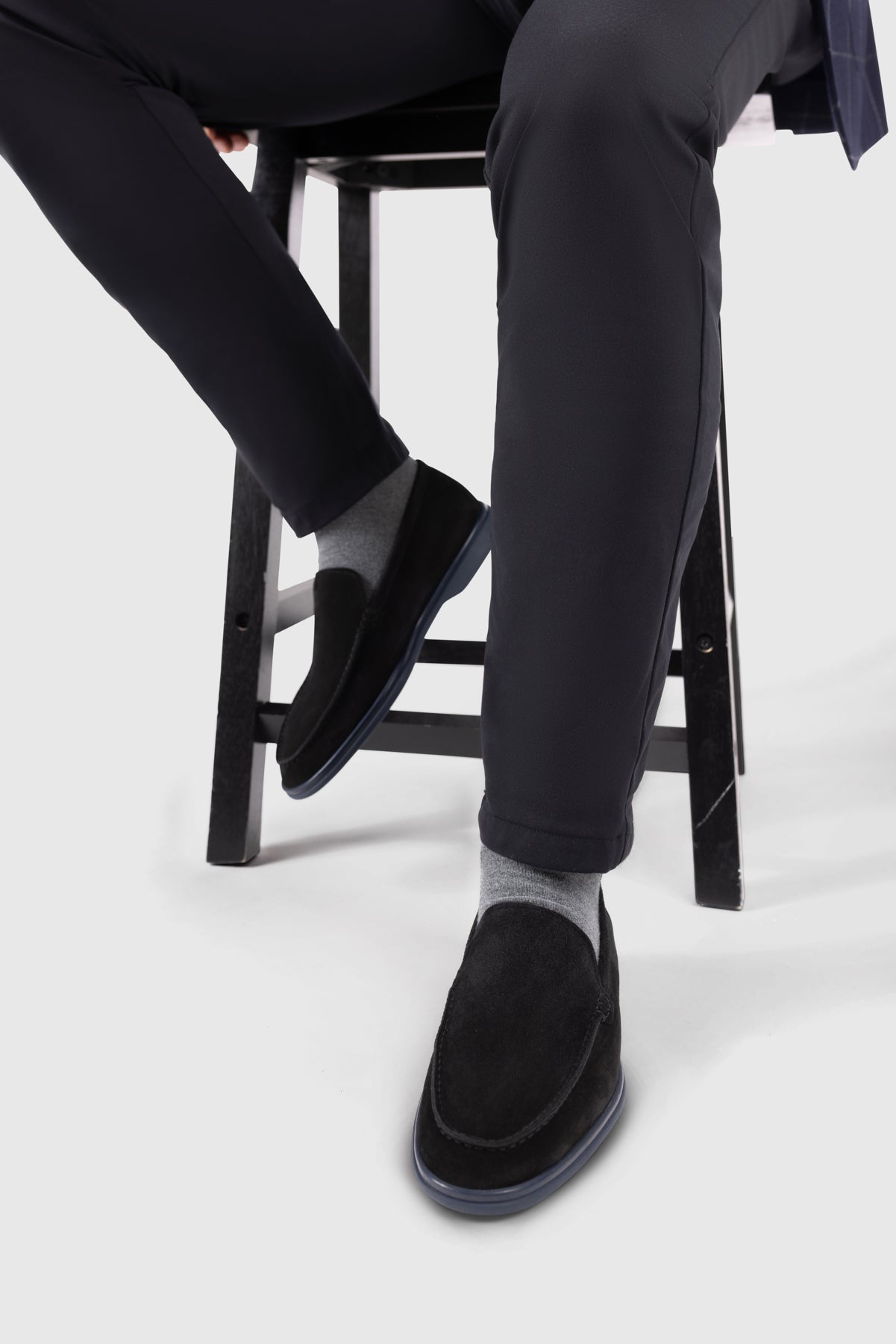 Black On Navy Towne Loafer