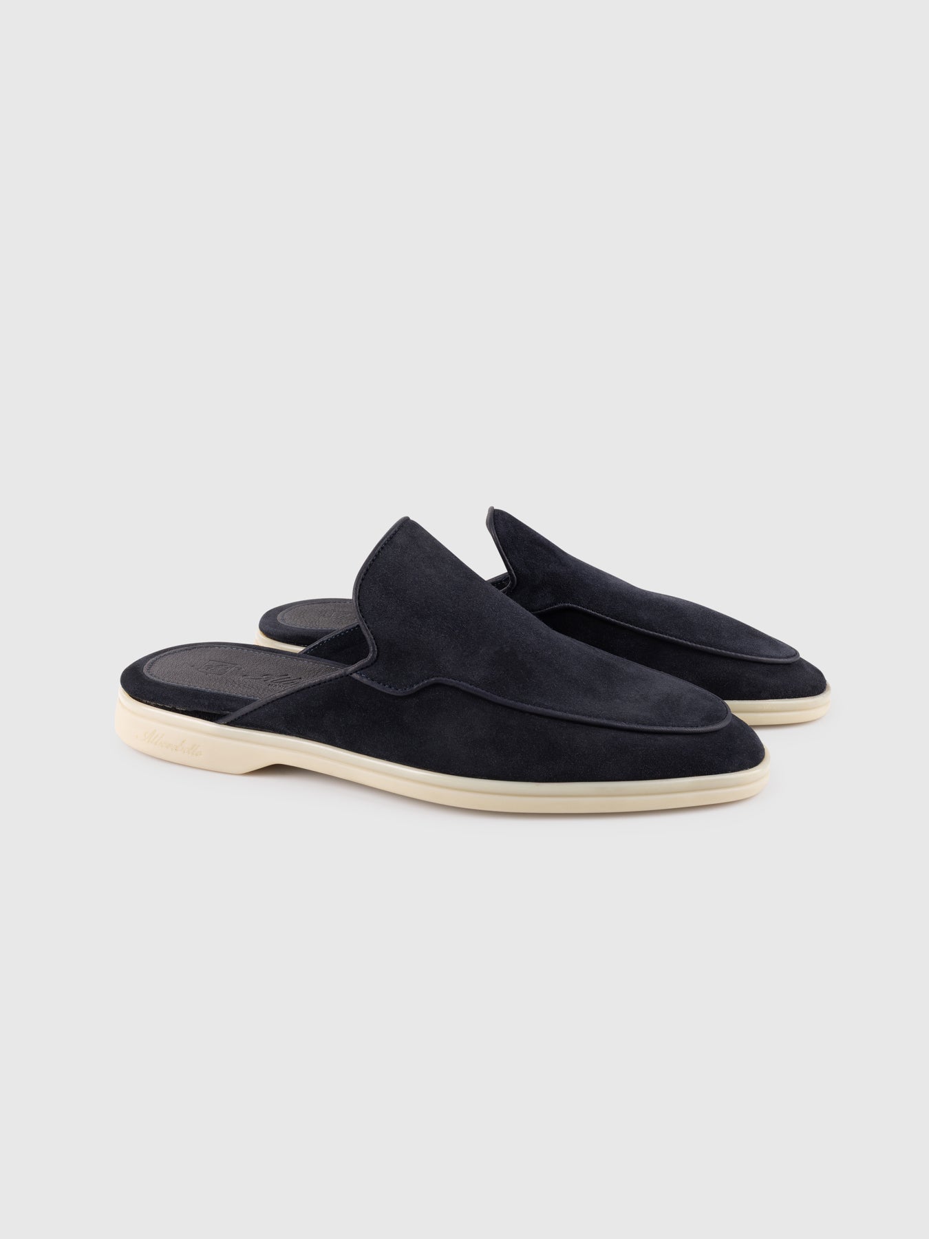 Navy Suede Towne Mule