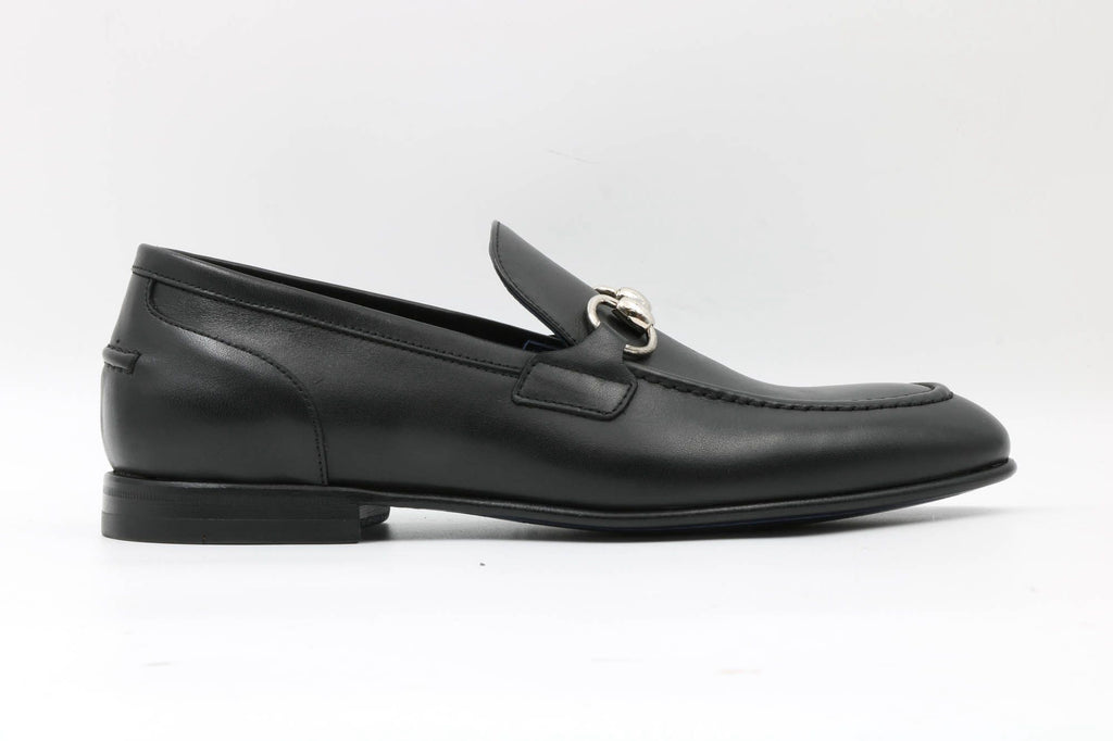Portofino Black Buckle Loafer