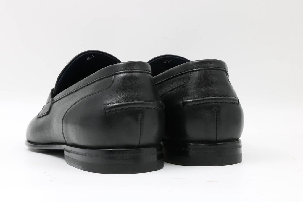 Portofino Black Buckle Loafer
